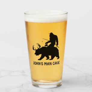 Personalizado Sasquatch Bigfoot Riding Bear Going