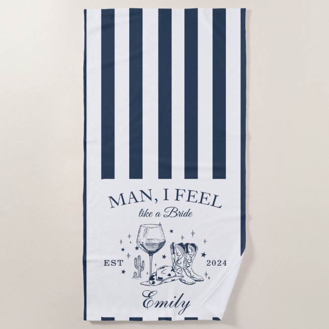 Personalizado Scottsdale Bachelorette Toalla de Pl (Anverso)