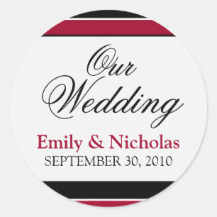 : personalizado: Sello de invitación a la boda roj