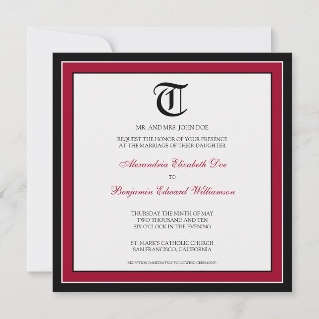 : personalizado: Sencillamente Elegante Invitación (Anverso)