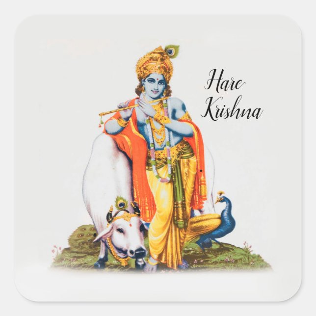 Personalizado Sencillo Señor Krishna con pegatina  (Anverso)