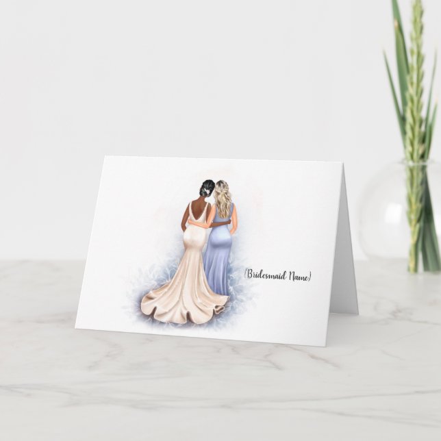 Personalizado ¿Serás mi dama de honor? Tarjeta (Anverso)