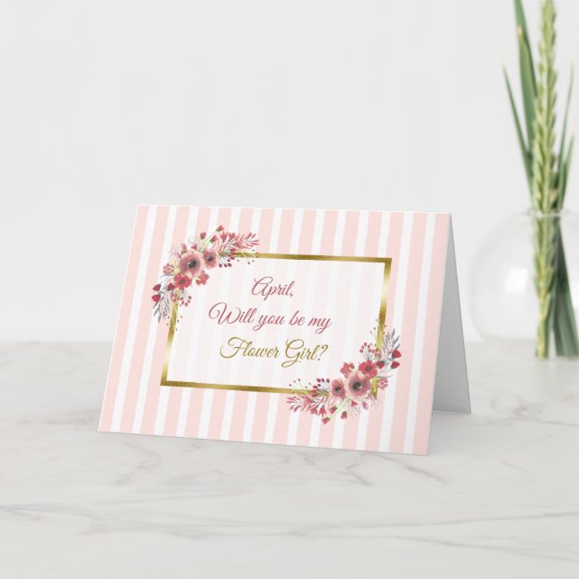 Personalizado ¿Serás mi tarjeta de chica de Flor? (Anverso)