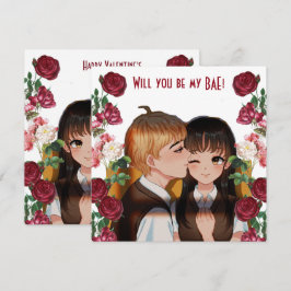 Personalizado Serás Mi Tarjeta De Rosas Rústicos B