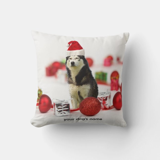 Personalizado Siberian Husky almohada de adorno na (Anverso)
