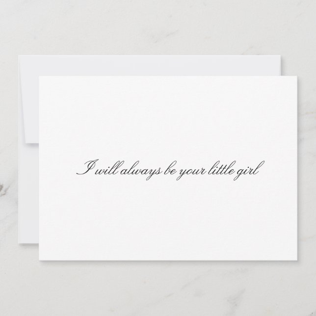 Personalizado "Siempre seré tu niña" (Anverso)