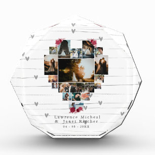 Personalizado simple 18 corazón Forma de foto rega