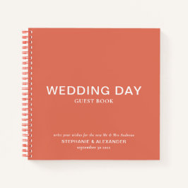 Personalizado simple Boda Terracotta Libro de invi