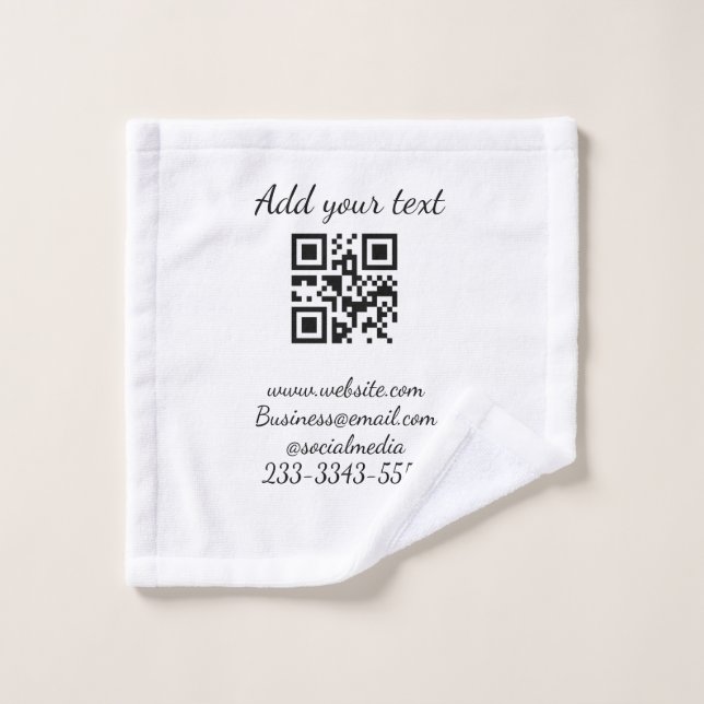 personalizado simple código QR agregar su nombre t (Toallita)