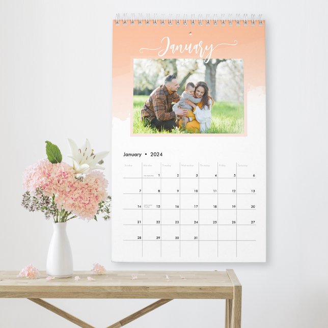 Personalizado simple foto familiar calendario 2025 (Subido por el creador)