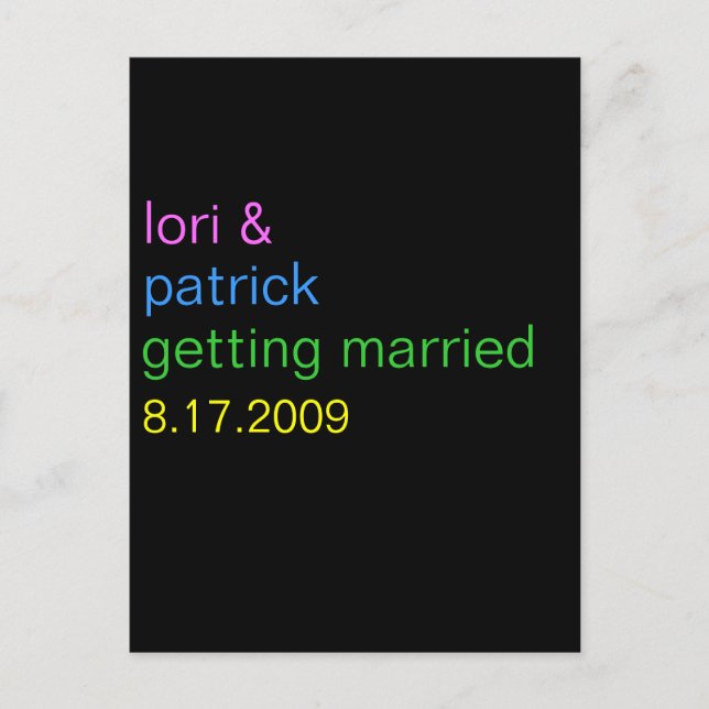 Personalizado Simple Guardar La Invitación De Fech (Anverso)