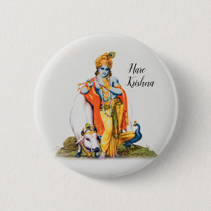 Personalizado Simple Lord Krishna con botón de va