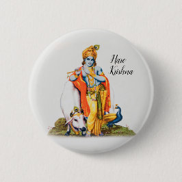 Personalizado Simple Lord Krishna con botón de vac