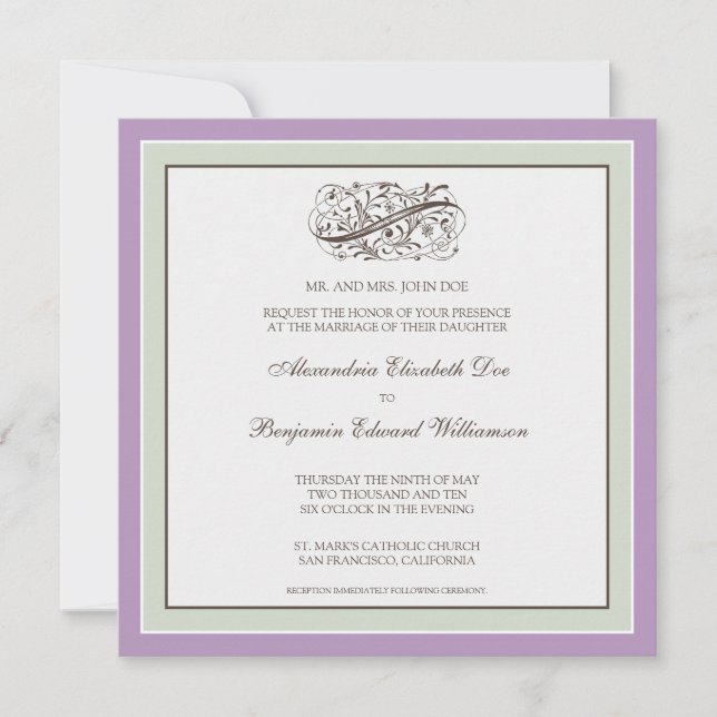 :: personalizado: Simplemente elegante invitación  (Anverso)
