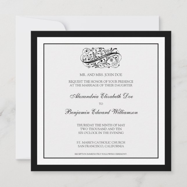 : personalizado: Simplemente elegante invitación a (Anverso)