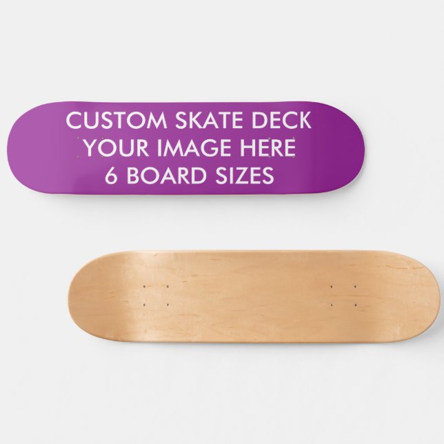 PERSONALIZADO SKATE DECK 8 1/2" Skateboard PLUM PU (Horz)