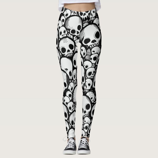 Personalizado Skull Leggings (Anverso)