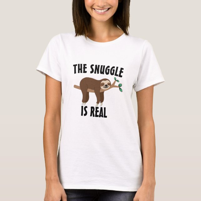 Personalizado Sloth Memes divertido camiseta de Ch (Anverso)