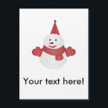 Personalizado Snowman<br><div class="desc">¡Un gran regalo para los niños,  familiares,  amigos o incluso para ti mismo! Puedes personalizar este producto añadiendo tu propio texto,  foto,  etc! Sólo tienes que hacer clic en el botón "personalizar" para crear un producto único. Este diseño también está disponible en muchos otros productos.</div>