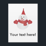 Personalizado Snowman<br><div class="desc">¡Un gran regalo para los niños,  familiares,  amigos o incluso para ti mismo! Puedes personalizar este producto añadiendo tu propio texto,  foto,  etc! Sólo tienes que hacer clic en el botón "personalizar" para crear un producto único. Este diseño también está disponible en muchos otros productos.</div>