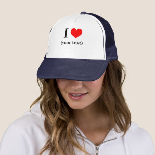 PERSONALIZADO! Sombrero de camionero de corazón - 