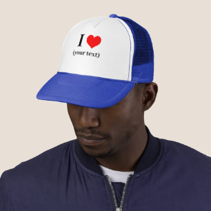 PERSONALIZADO! Sombrero de camionero de corazón I