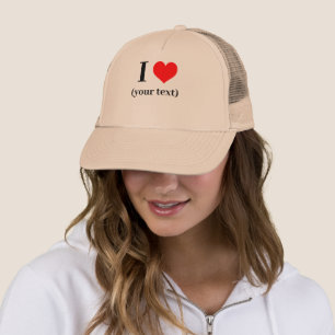 PERSONALIZADO! Sombrero de camioneros de corazón I
