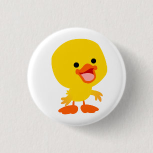 Personalizado sonriente lindo botón de duckling