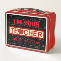 Personalizado Soy tu profesor Metalizado Lunchbox