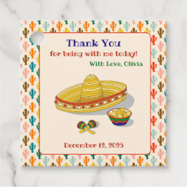 Personalizado Square Fiesta Etiqueta de agradecimi