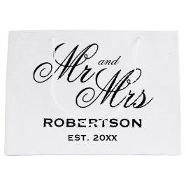 Personalizado Sr. y Sra. newlyweds bolsa de regalo