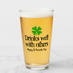 Personalizado St Patricks Día Vidrio fiesta con lo