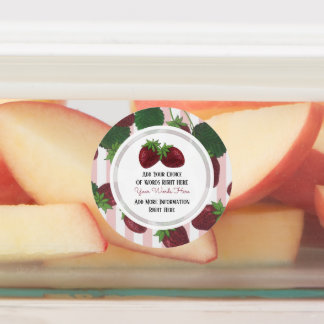Personalizado Strawberry Classic Round Pegatina