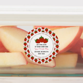 Personalizado Strawberry Classic Round Pegatina