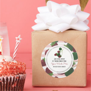 Personalizado Strawberry Vine Classic Pegatina red