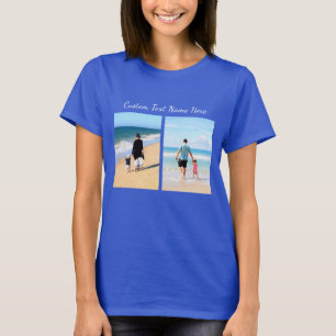 Personalizado Su camiseta Collage de fotos con tex