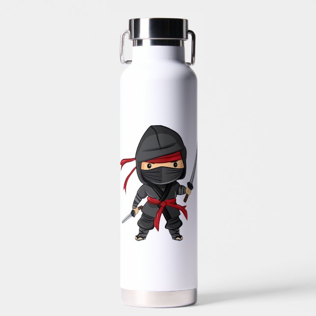 Personalizado Su Nombre Botella De Agua Ninja (Delantero)