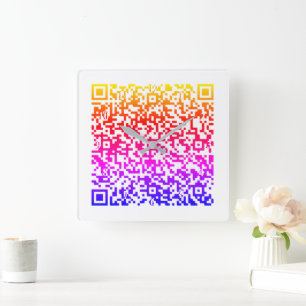 Personalizado Su reloj de pared de código QR - Ele