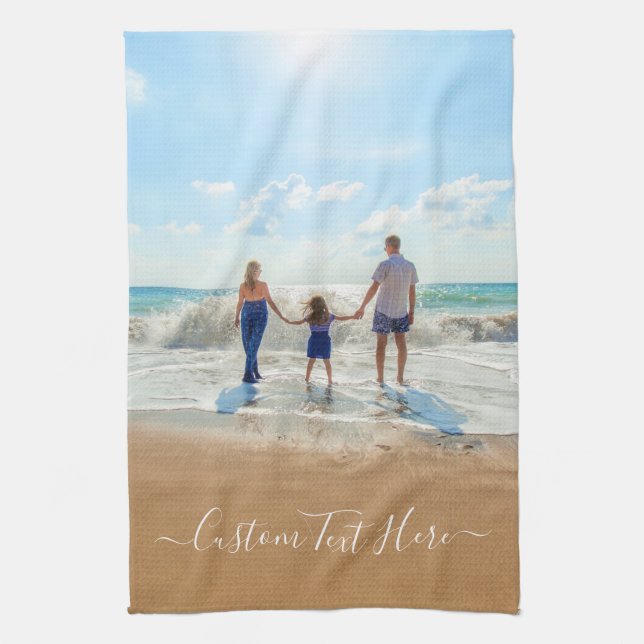 Personalizado Su toalla de cocina de fotos y texto (Vertical)