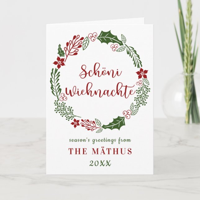 Personalizado suizo alemán Feliz Navidad (Anverso)