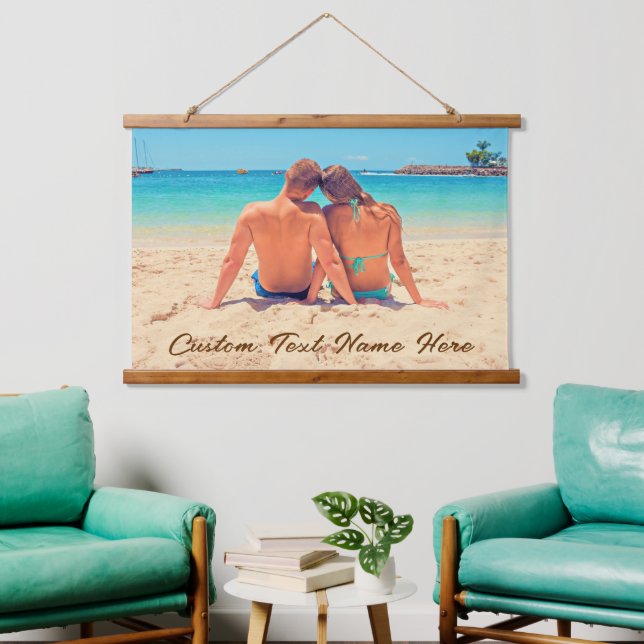 Personalizado Tapiz de texto de fotos románticas (Sala de estar)