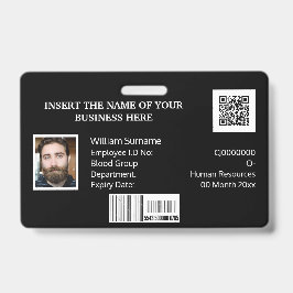 PERSONALIZADO tarjeta de identificación de emplead