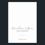 Personalizado tarjeta Minimalista moderna en blanc<br><div class="desc">Guíe a sus huéspedes sin esfuerzo a sus asientos con estas tarjetas bodas de personalizable. Con una tipografía elegante y un diseño minimalista, estas tarjetas muestran los nombres de la pareja y la asignación de la mesa de manera clara y elegante. Perfecto para las tarjetas de acompañantes o para los...</div>