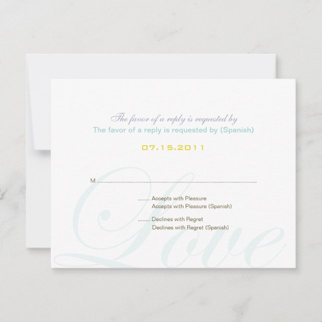 :: personalizado: Tarjeta RSVP Bilingüe Hollyhock  (Anverso)