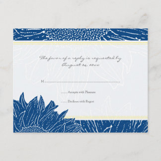 ::personalizado: Tarjeta RSVP de girasol: Amarillo