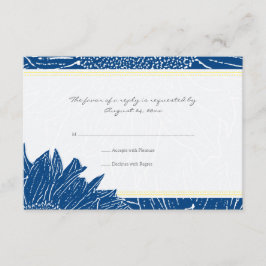 ::personalizado: Tarjeta RSVP de girasol: Amarillo