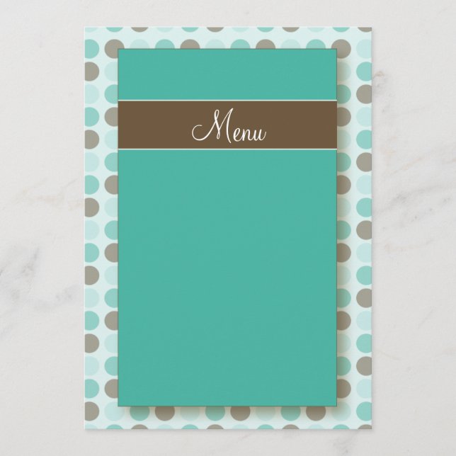 : personalizado: Tarjetas del menú de Polkadots de (Anverso)