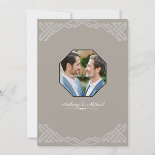 Personalizado Taupe Invitación a la boda gay