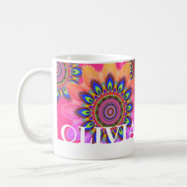 Personalizado taza de café BOHO inicial Patrón de