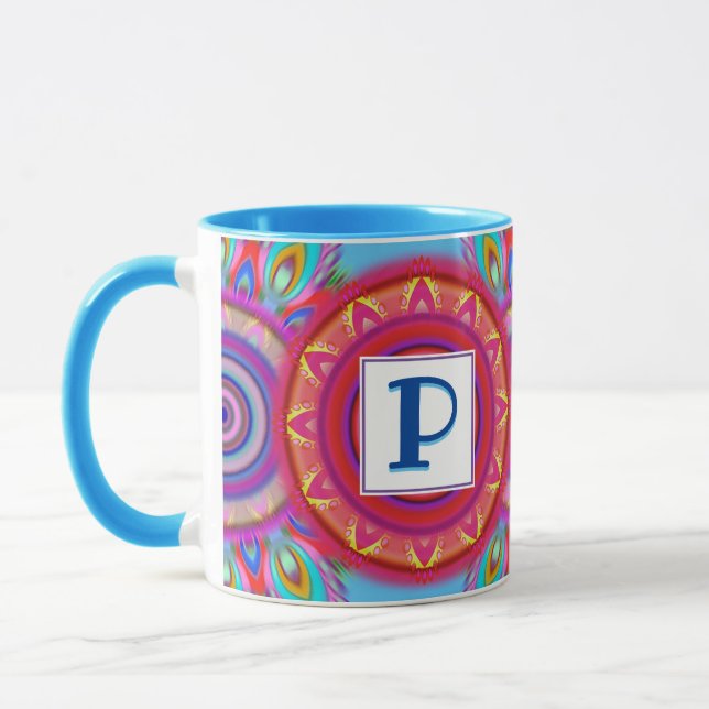 Personalizado taza de café psicodélico inicial arc (Izquierda)